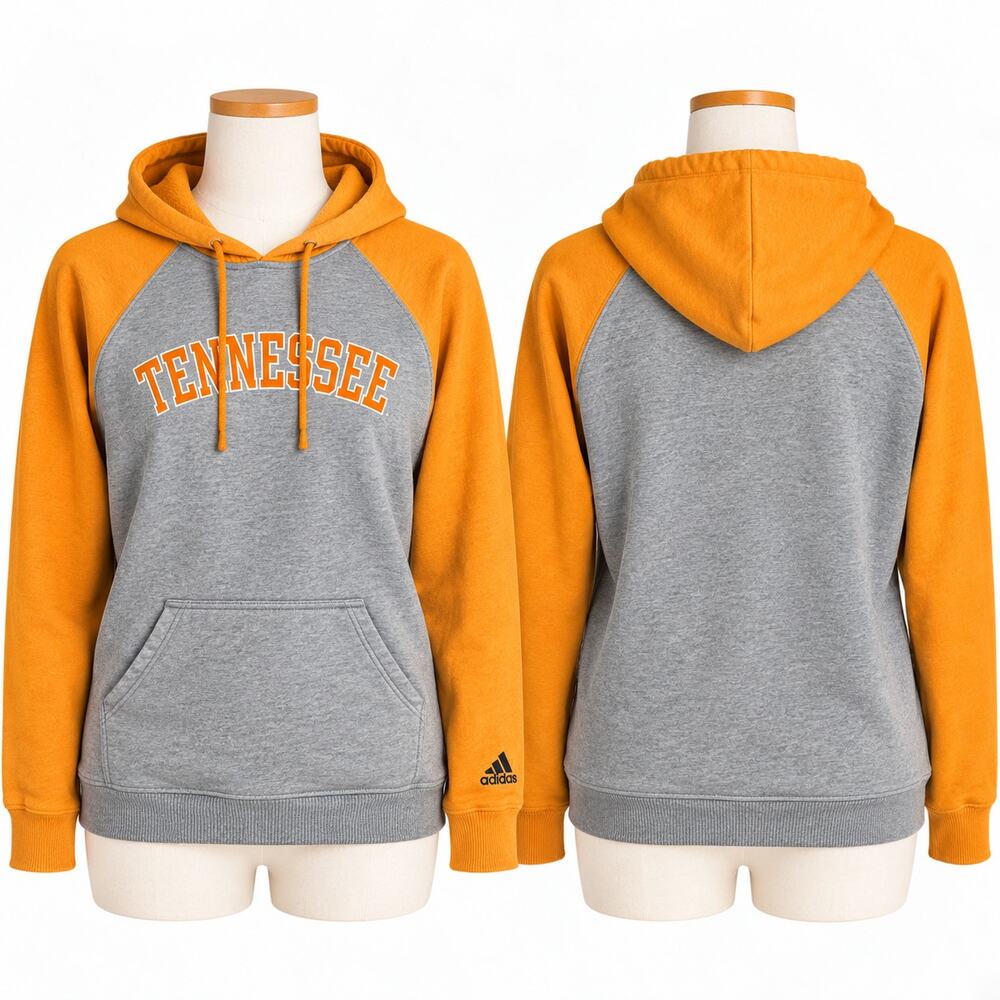 Adidas Tennessee Volunteers Gray Orange Raglan Hoodie Men's XL